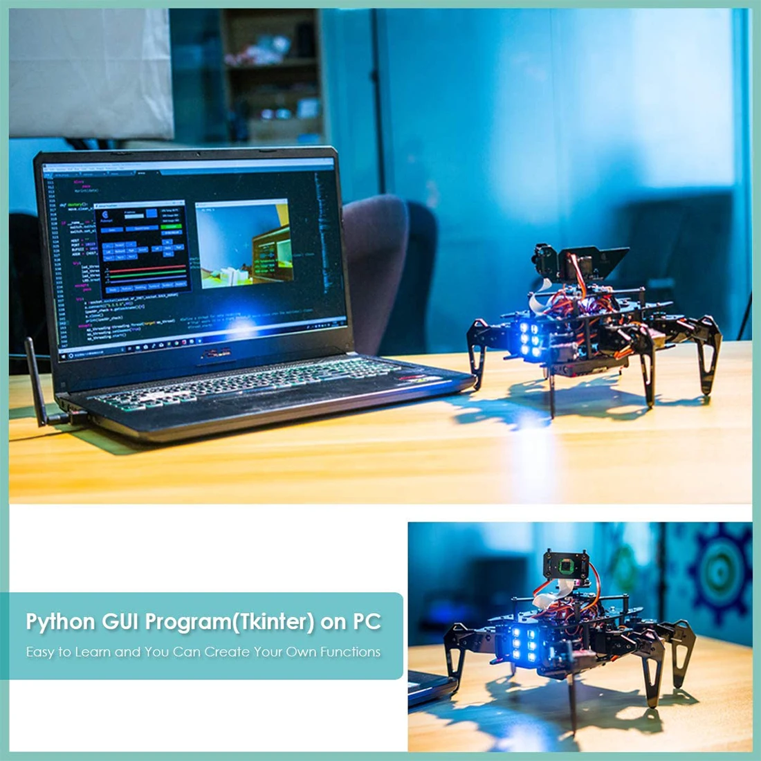 Робот-паук с OpenCV для Raspberry Pi 3 Model B +/B | Игрушки и хобби