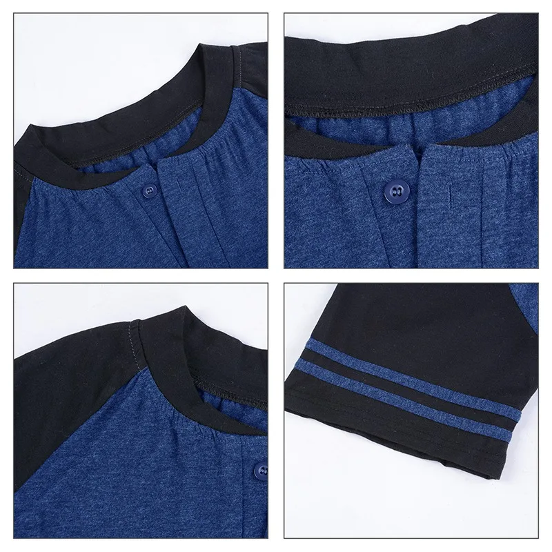 

Puimentiua Patchwork Men Robes Sleepwear Short Sleeve V Neck Homewear Soft Nightgown Leisure Comfortable Men Clothes Bathrobes