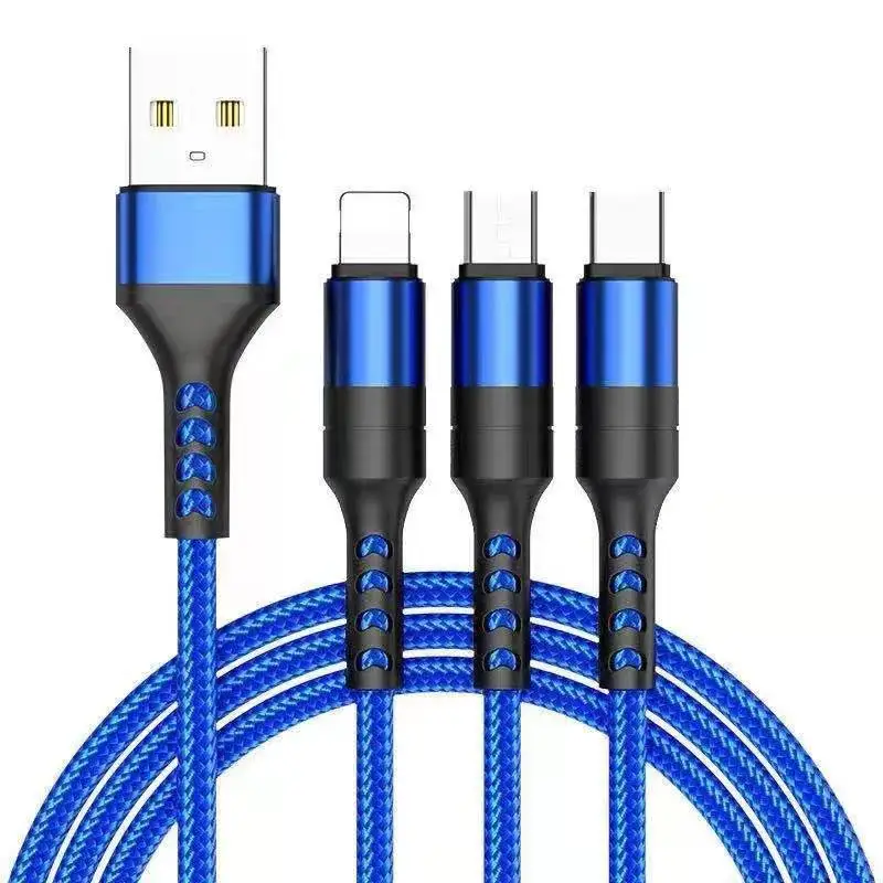 

Кабель USB Type-C 3-в-1 для iPhone 12, 11, XS, X, XR, 2 в 1