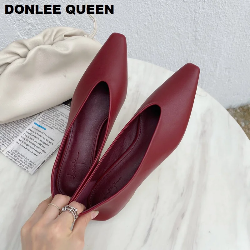 2020 новые весенние туфли на плоской подошве Балетки женские модные Брендовые