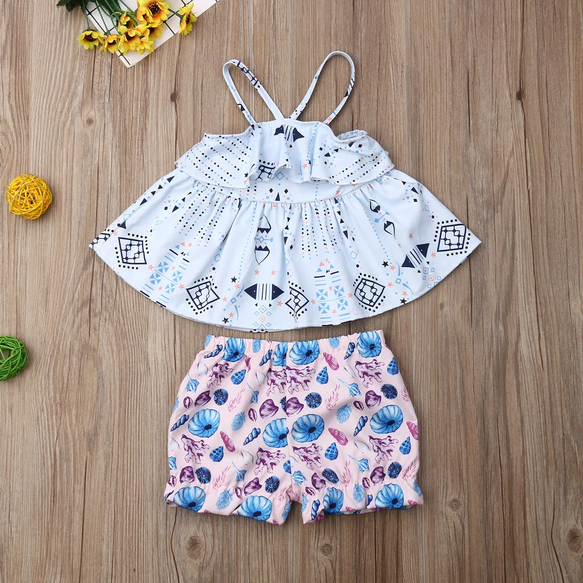 Детская летняя одежда 2019 для маленьких девочек платье на бретелях с цветами