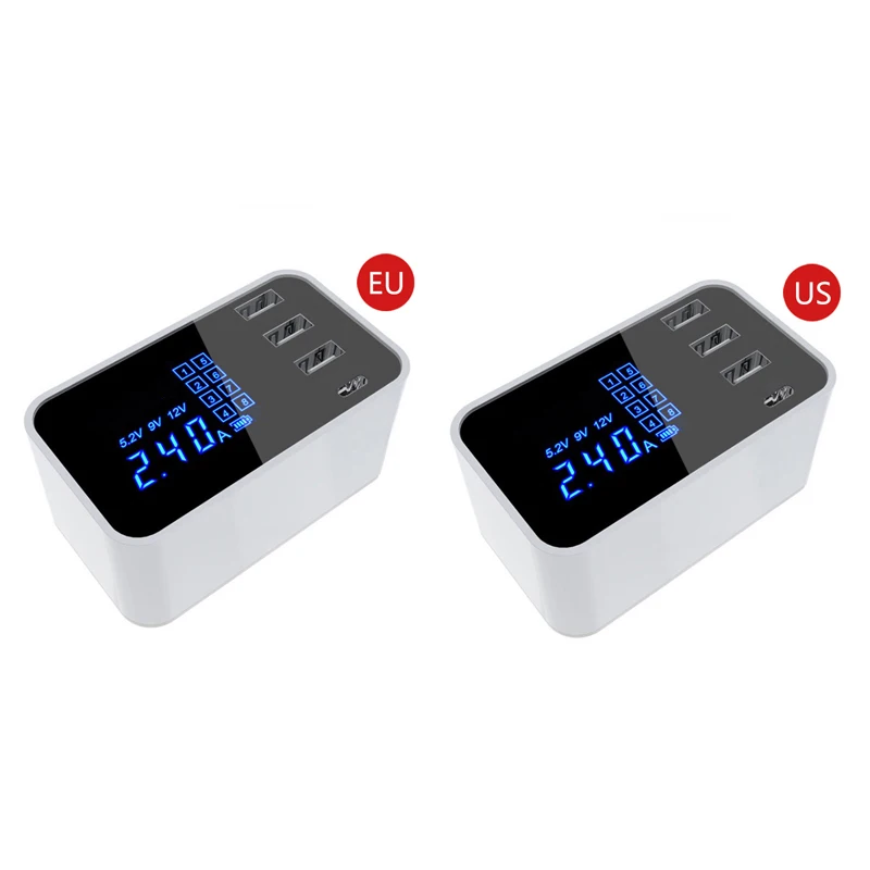 

Fast Charge Type C USB Charger HUB Led Display Wall Charger Fast Mobile Phone Charger USB Adapter EU US Plug For X XS