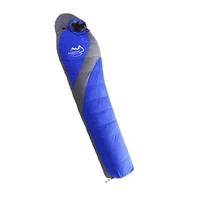 4 season outdoor camping sleeping bag nylon waterproof ripstop winter duck down mummy sleeping bags