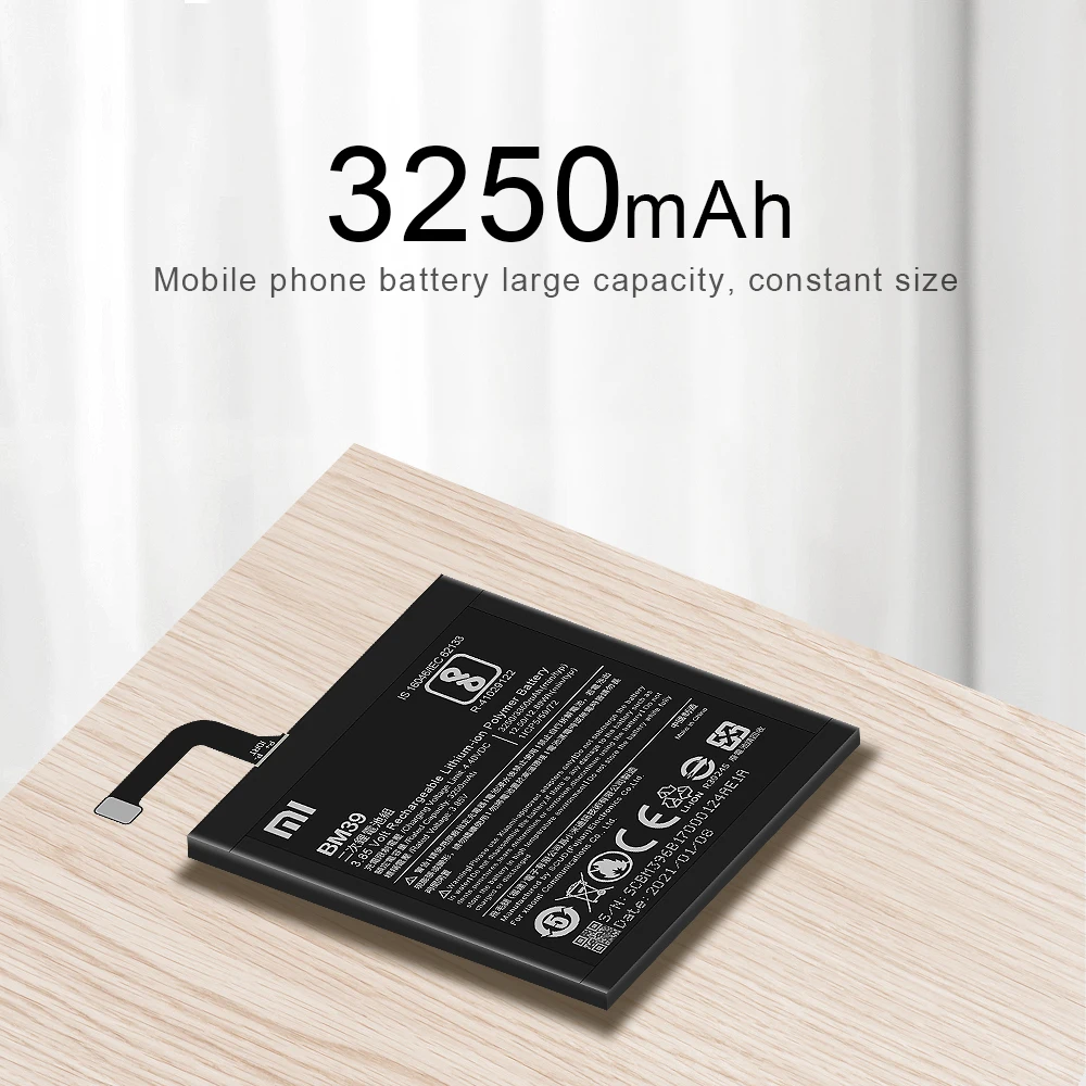 Оригинальный аккумулятор Xiaomi 6 BM39 3350 мАч для Mi Mi6 высококачественные сменные