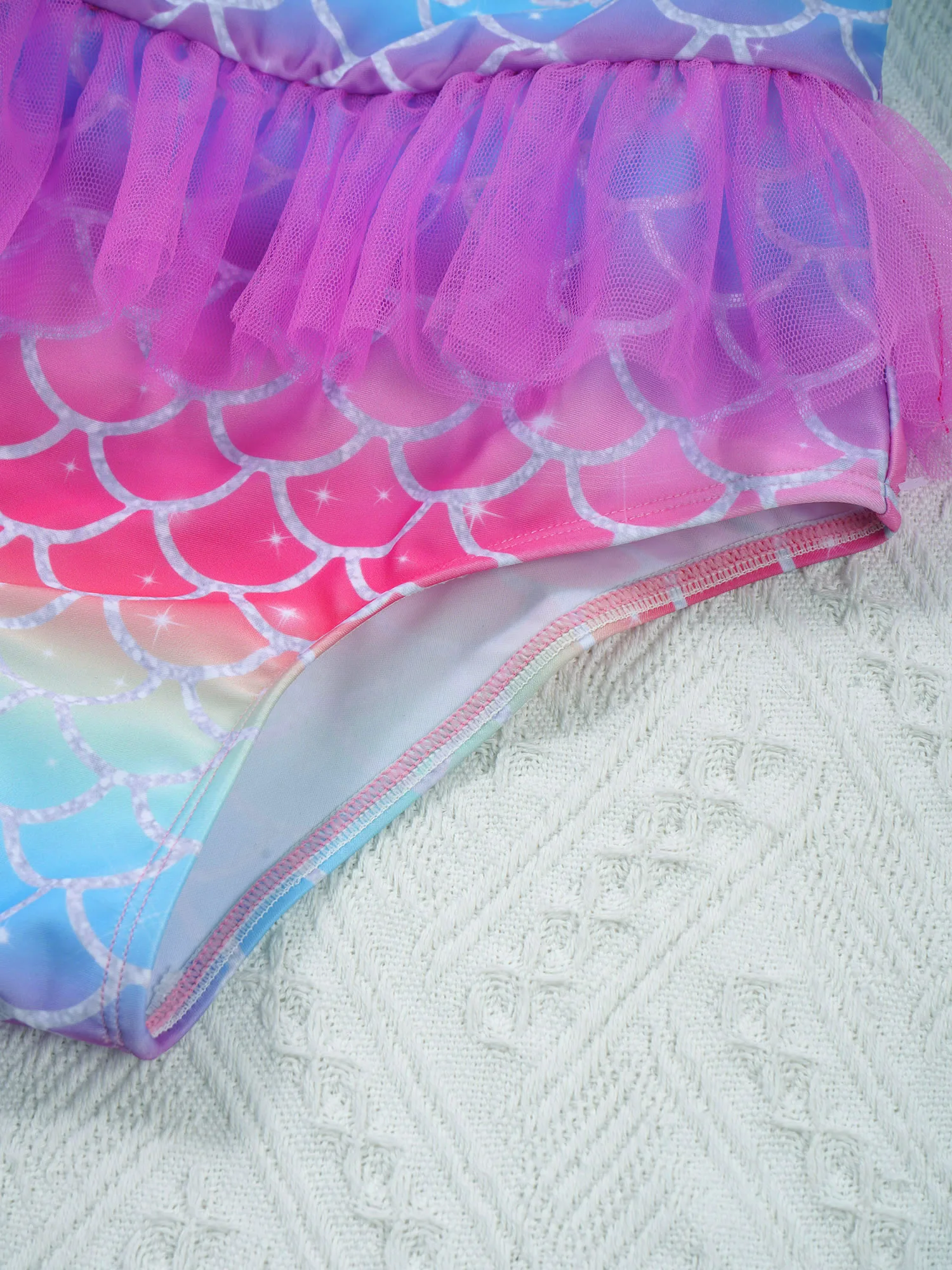 

2021 New One-Piece Toddler Kids Baby Girl Mermaid Mesh Swimsuit Swimwear Bathing Suit Summer Tankini Bikini Suit Beachwear