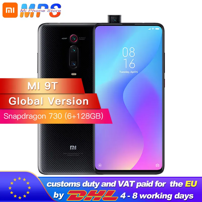 Глобальная версия mi 9T(Red mi K20) 6GB 128GB Смартфон Snapdragon 730 48MP задняя камера всплывающая фронтальная камера 6,3" AMOLED