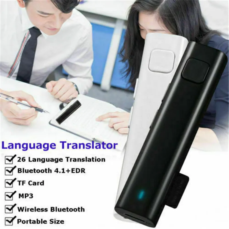 Smart Instant Voice Translator Mini Bluetooth Real Time Translation 26 Language Automatic Speech Travel | Электроника