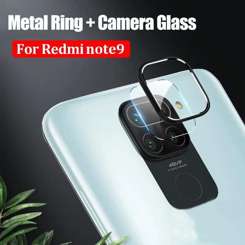

For Redmi Note 9 9s Pro Max Metal Camera Lens Protector Ring Scratch-resistant Anti-fingerprint Back Camera Protective Film