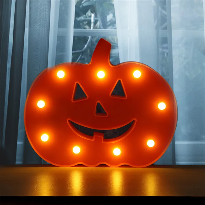 Halloween Pumpkin 3D 26 букв Алфавит светодиодный свет Marquee знак настенная лампа в помещение подвесной светильник для свадьбы День рождения вечеринки день Святого Валентина декоры светящиеся буквы буквы - Цвет: Halloween Pumpkin