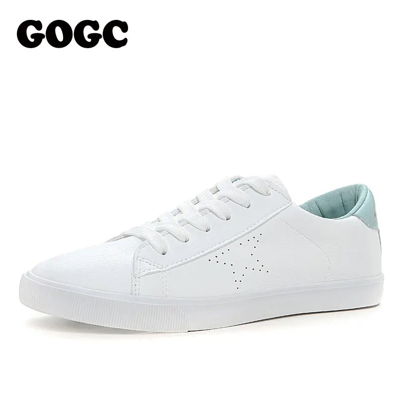 Кроссовки GOGC женские мягкая дышащая кожаная обувь повседневные без каблука