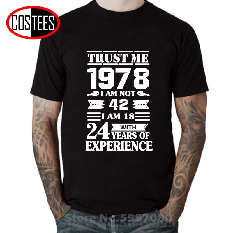 Рубашка с надписью TRUST ME I AM NOT 42 18 футболка 24 летним опытом работы Мужская модная
