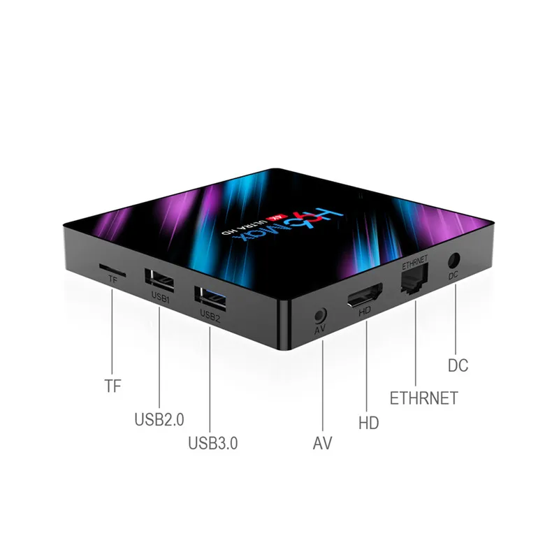 2019 Новый H96 MAX Смарт ТВ BOX Android OS 9 0 4G Оперативная память 32/64GB 4 ядра 1080p с разрешением