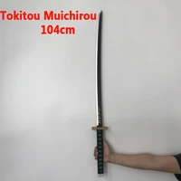 11 japan cosplay kimetsu no yaiba sword weapon demon slayer tokitou muichirou sword anime ninja knife pu toy 104cm