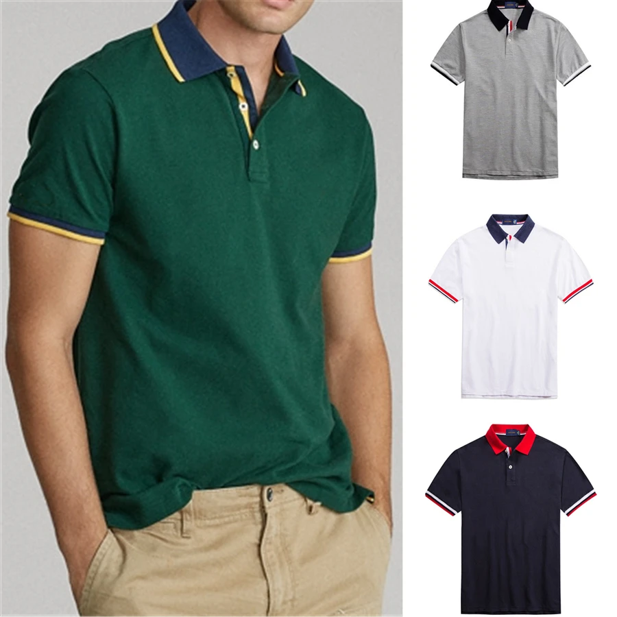 

High Quality Hombre 100% Cotton Small Horse Polo Men Short Sleeve Shirt Camisa Homme Masculine Mens Polo horse Shirt Top