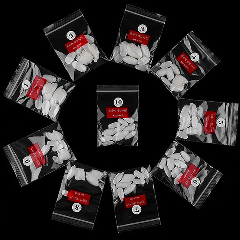 500 шт./пакет гроб балетки накладные ногти длинные стилет советы полное покрытие