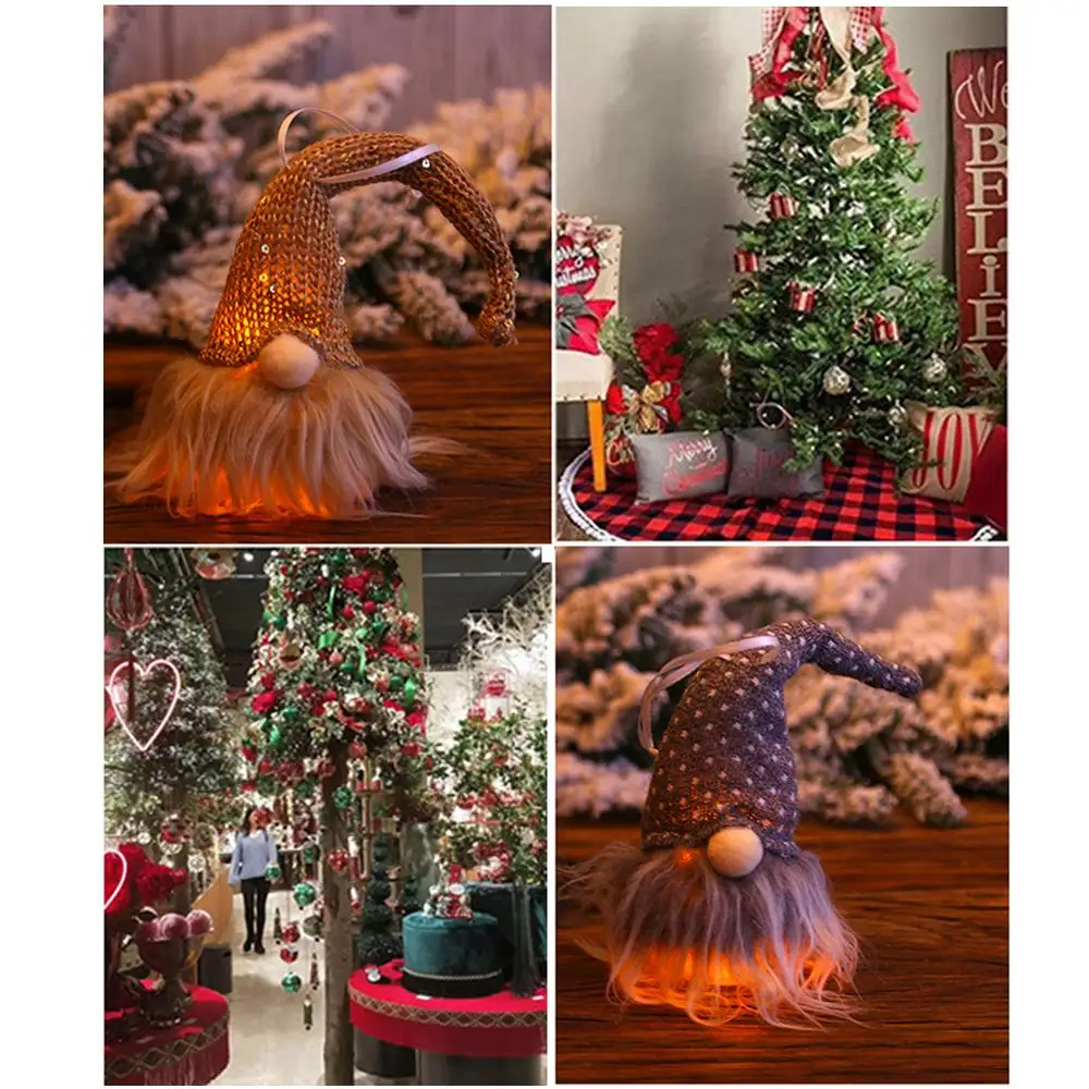 Уникальные рождественские огни лесной эльф Рождественская елка украшение