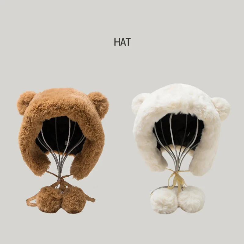 Шапка-ушанка женская зимняя однотонная | Аксессуары для одежды