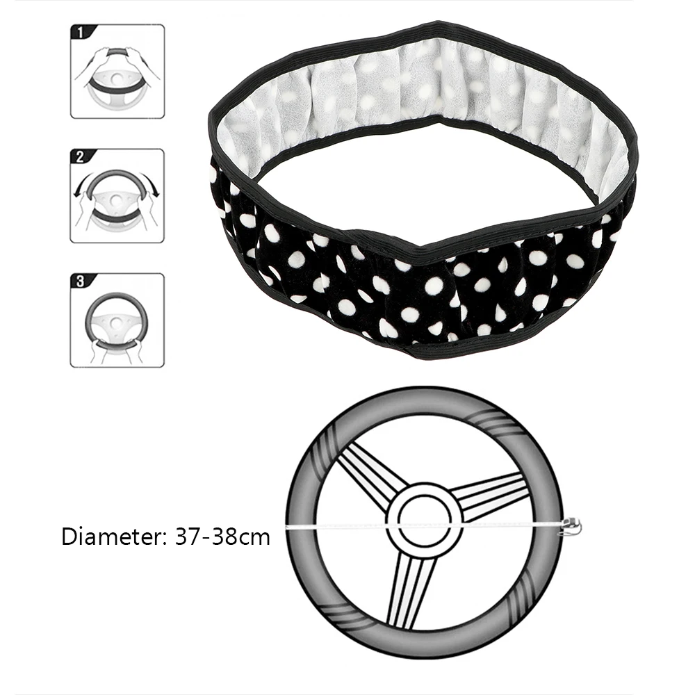 

Universal Anti-slip Elastic Dots Steering Wheel Cover Car Styling Plush C Steering-wheel Auto Car Interior Accessories