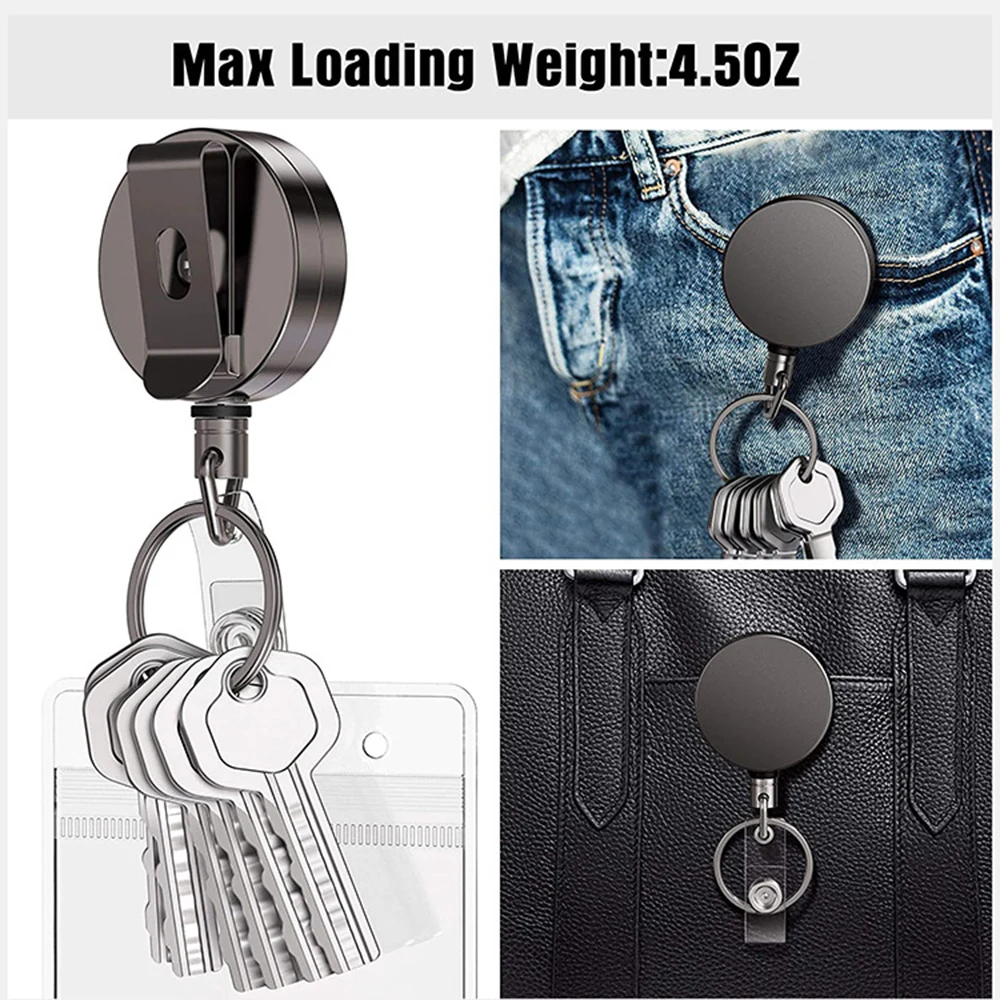 

New Wire Rope Camping Telescopic Burglar Chain Key Holder Tactical Keychain Outdoor Key Ring Return Retractable Key Chain