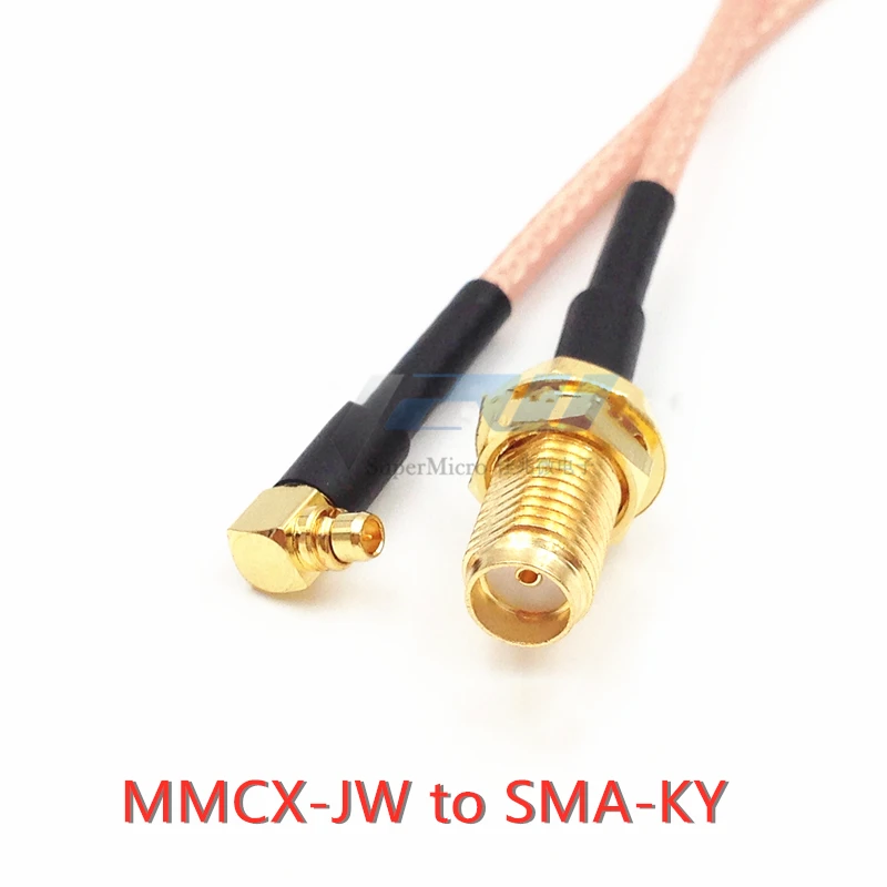 Бесплатная доставка MMCX J изогнутый штекер к SMA K женский RG316 линия sma