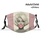 Многоразовая маска для лица с пузырьковым принтом, с принтом Marilyn Monroe