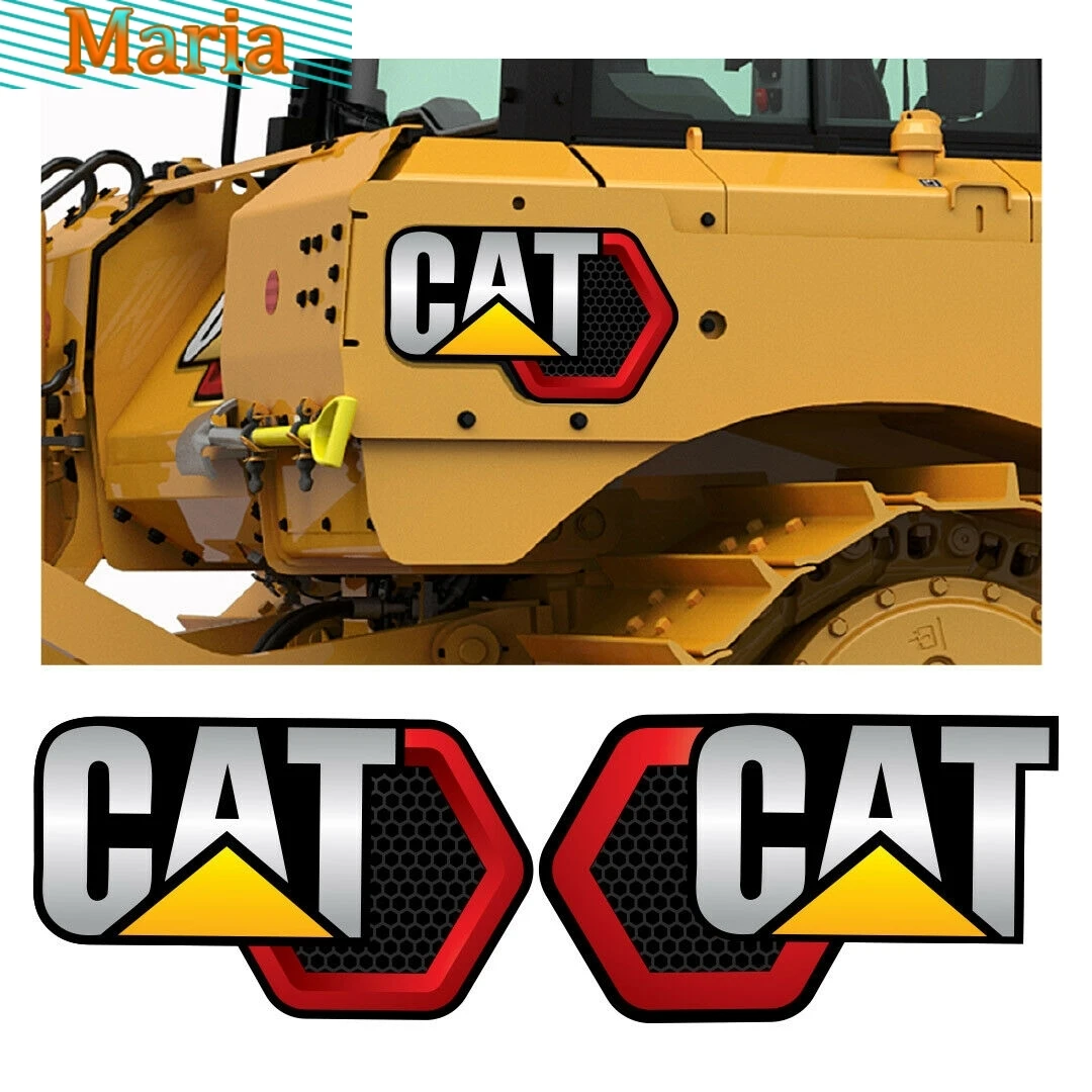 

For 2x LARGE ESCAVATOR CATERPILLAR STICKERS CAT HUGE JDM JEEP Van Bike Offroad RV A4 Q3 Polo Deco Meterial