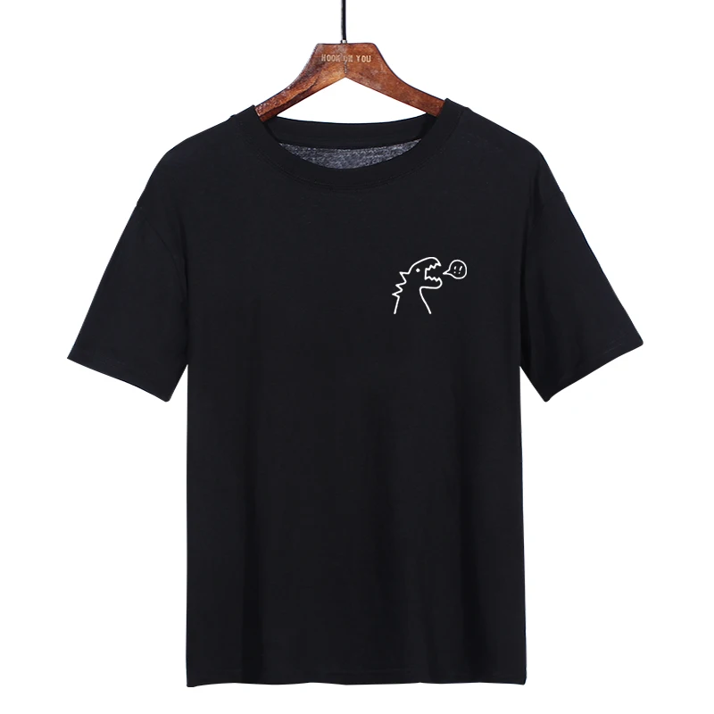 Мужская футболка с принтом динозавра и карманом повседневные хипстерские