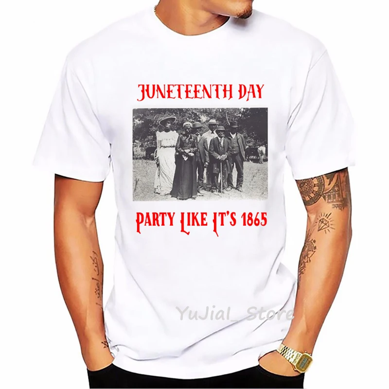 

Vintage Tshirt Men'S Clothing 2021 Juneteenth My Independence Day Graphic Print T-Shirt Homme Black Boy Melanin T Shirt Hombre