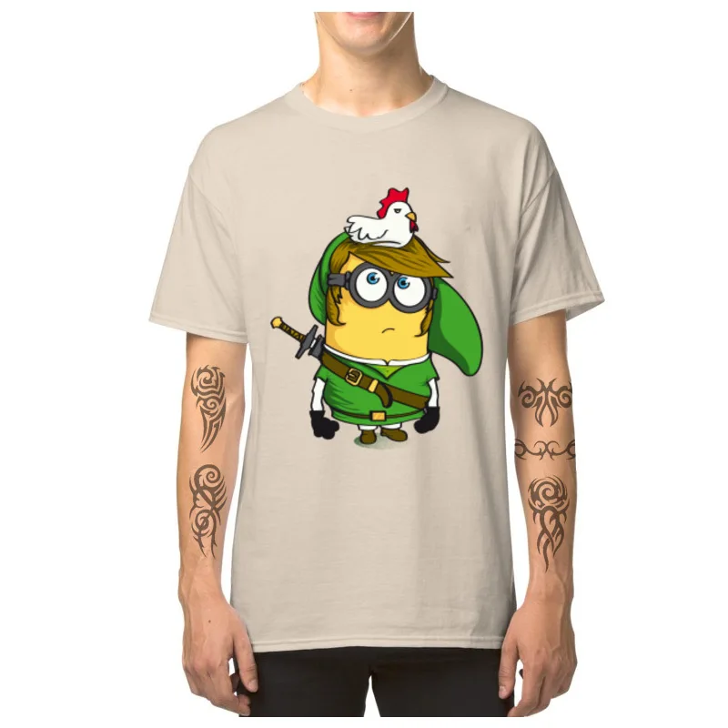 Милая ссылка Миньон футболка для мужчин легенда о Зельде футболки игровые вырез