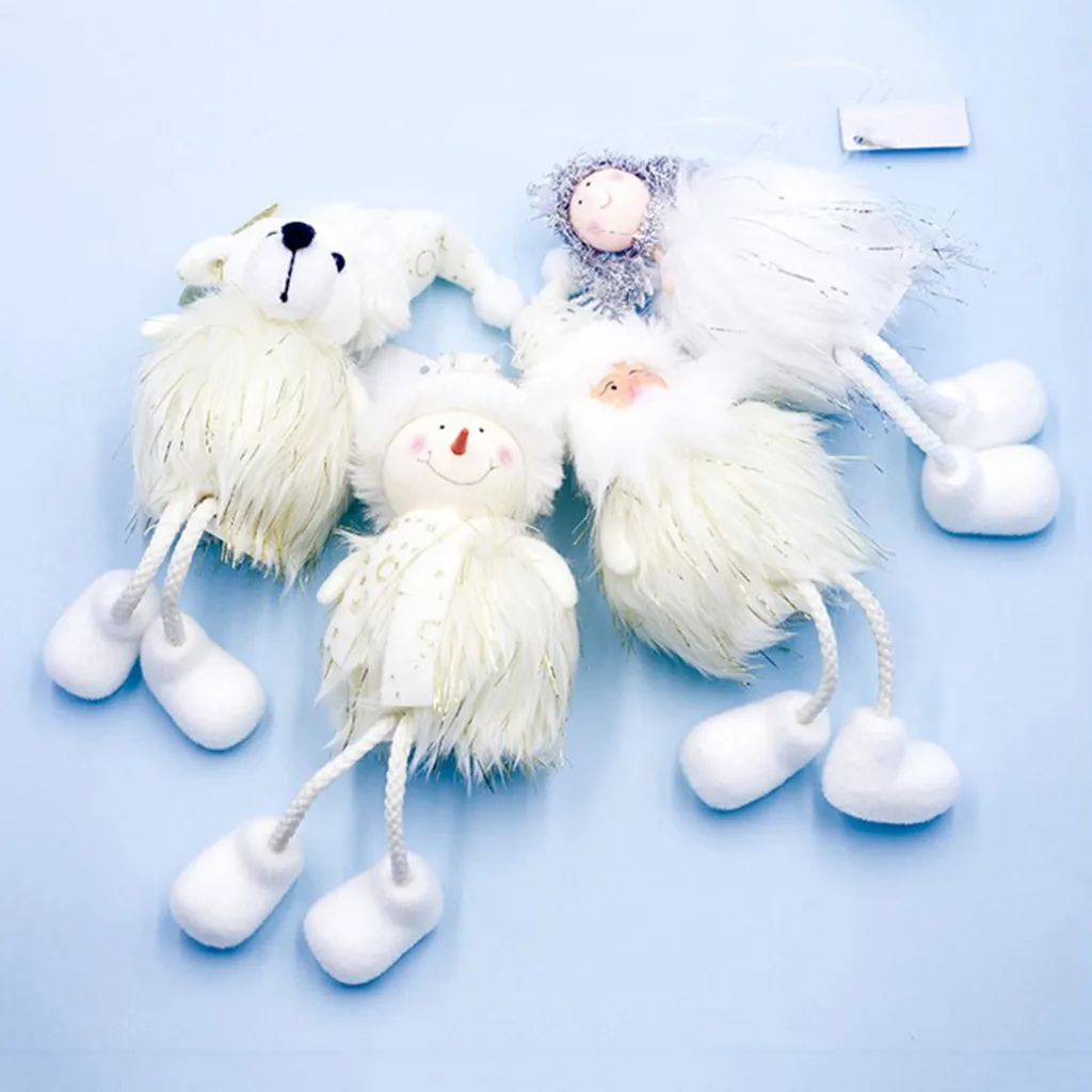 Рождественская ткань плюшевая кукла Санта украшения пена елка снеговик подвеска