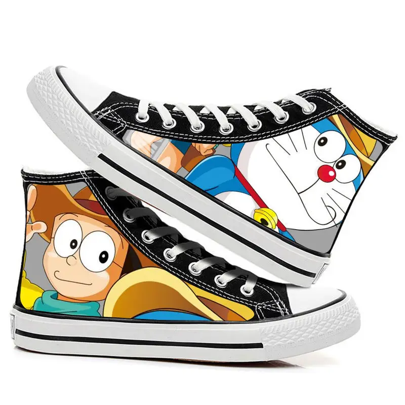 

2021 New Anime Nobita Nobi Cosplay Print Canvas Shoes Big G Suneo Shizuka High Top Canvas Sneakers Casual Shoes Student Campus