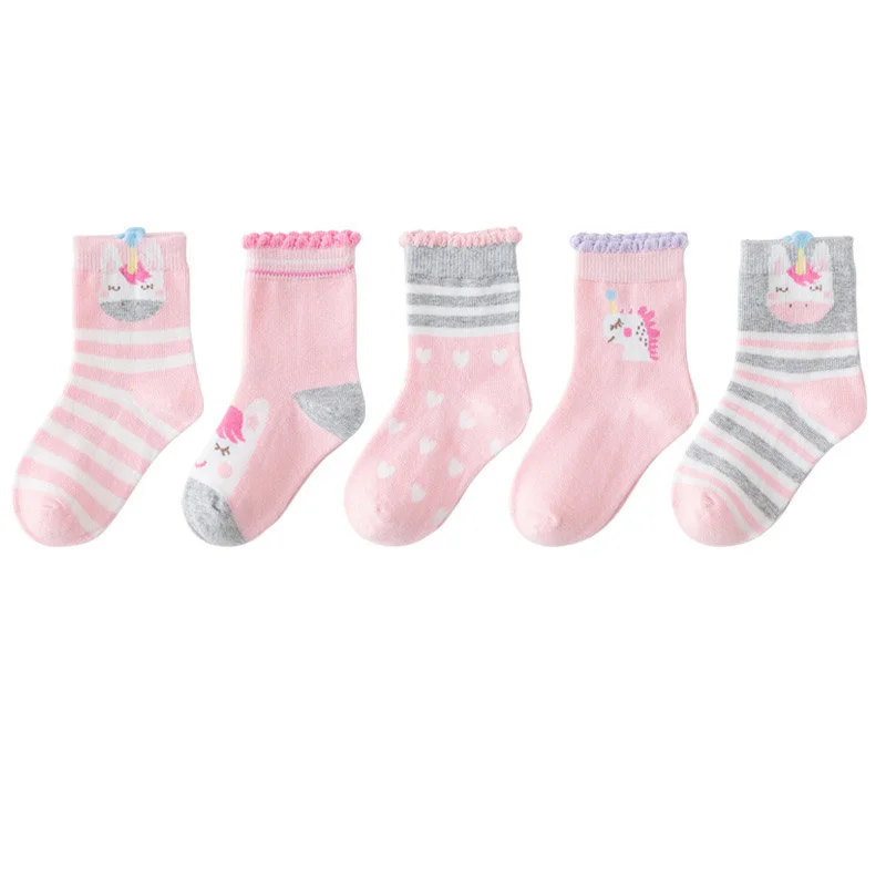 

Cute Cartoon Warm Winter Girls Socks Soft Katoon Newborn Baby Socks Fashion Unicorn Print Pink Baby Girl Socks For 0-8 Jr Socks
