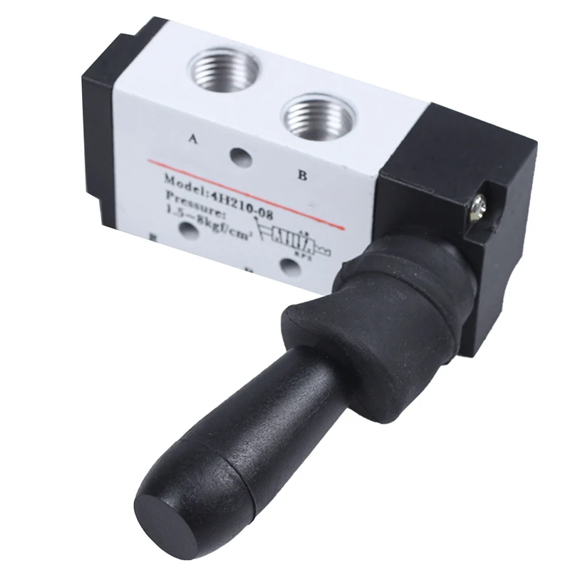 Pneumatic Air Inlet 2 Position 5 Way Manual Hand Pull Valve Gray+Black Promotion | Строительство и ремонт