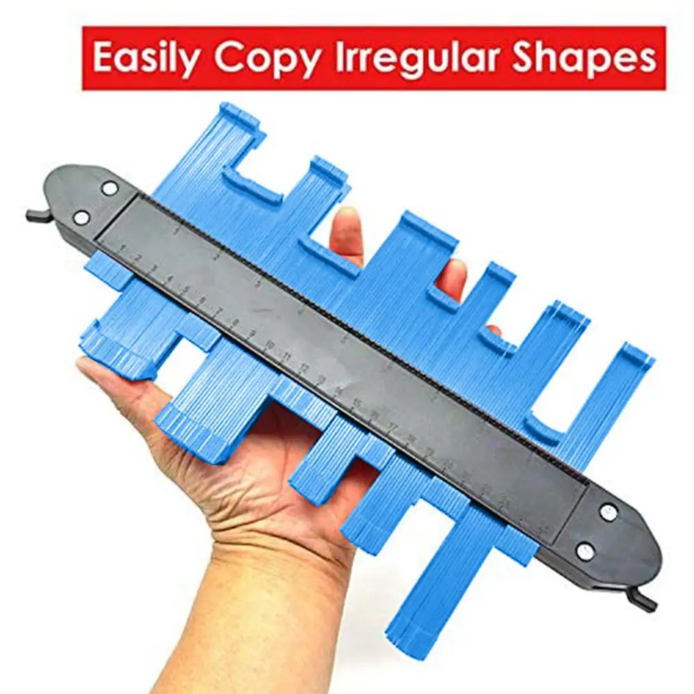 

5/10 inch Contour Gauge with Double Lock Plastic Profile Copy Contour Gauges Standard Wood Marking Tool Tiling Laminate Tile