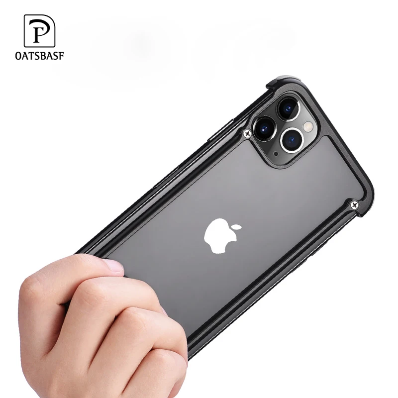 Чехол для телефона Iphone 11 11pro max роскошный металлический каркас в форме подушки