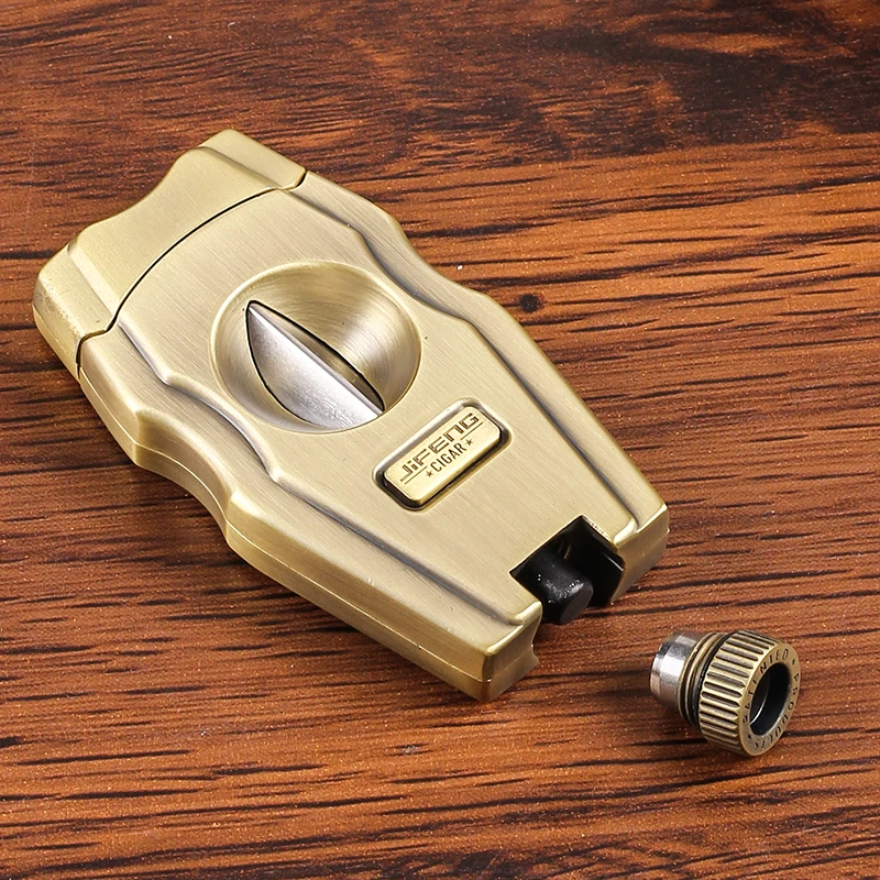 Креативный резак для сигар 3 в 1 с дыроколом и держателем ножницы из нержавеющей