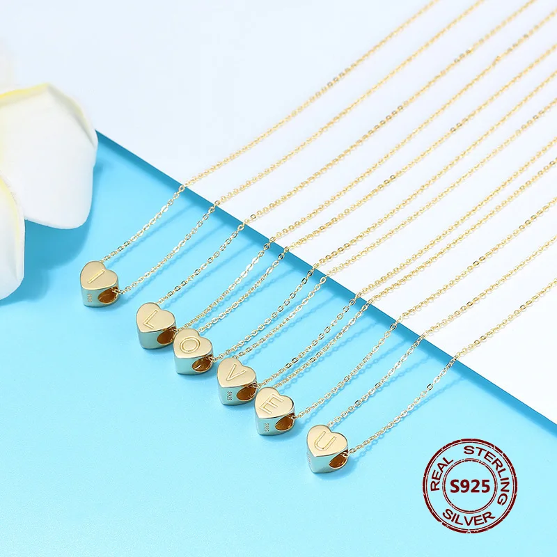 100% Стерлинговое Серебро 925 пробы бусива буква Шарм алфавита Подходит для Pandora