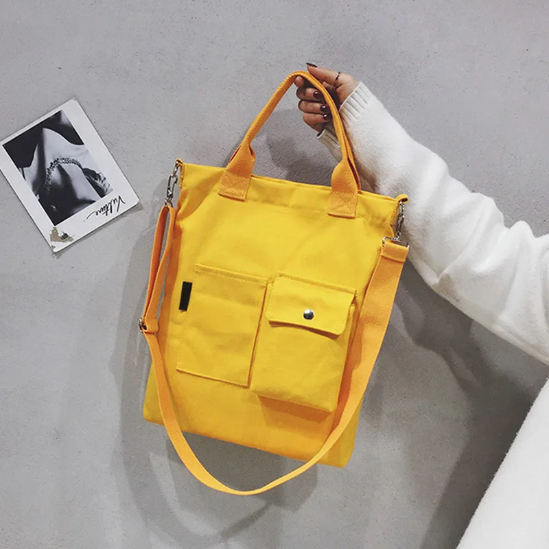 Женская вместительная сумка через плечо холщовая повседневная женская для