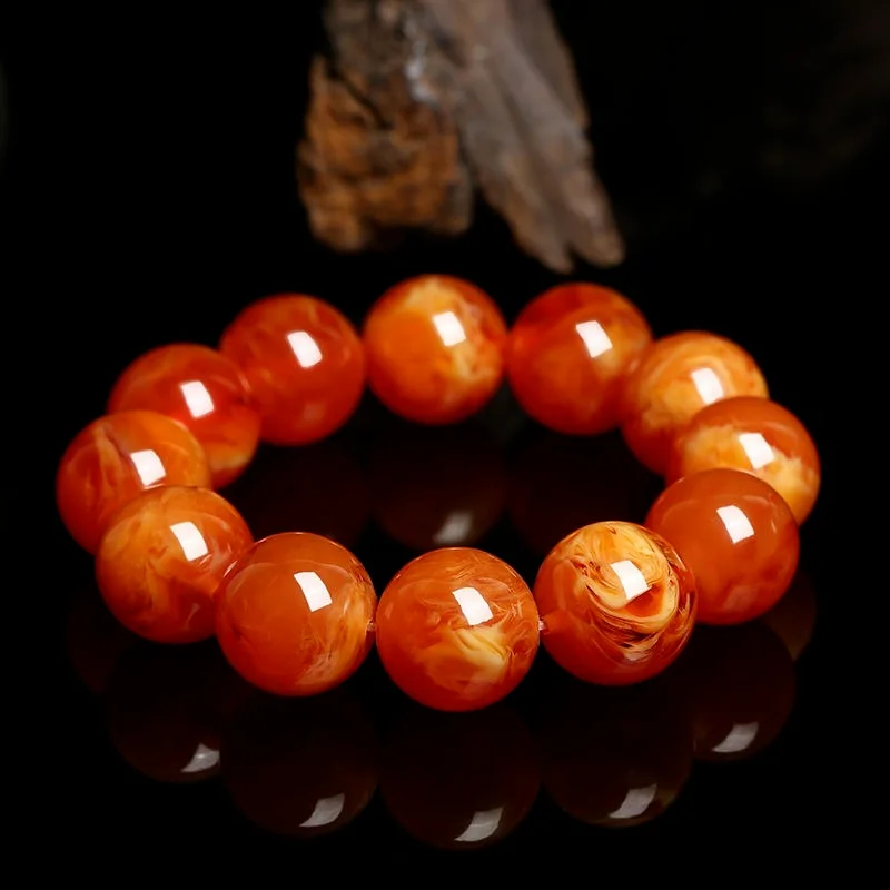 

Natural Beeswax Bracelet Polo Yellow Mens WoMens Old Honey Amber Bracelet Single Circle