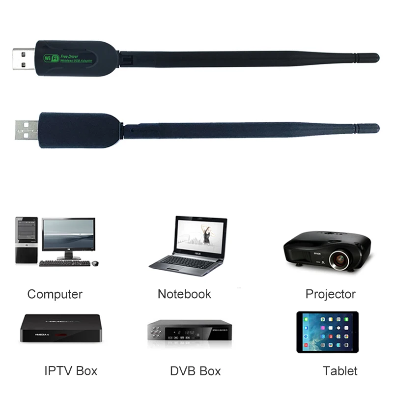 Бесплатный привод usb wifi адаптер ethernet lan беспроводной 802.11n ноутбук ключ карта antena adaptador 2,4g 5 ГГц wi fi приемник 5g мини