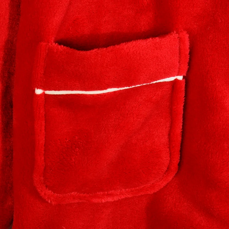 

2020 Free Inspirit New Arrival Winter A Celebration Red Thick Women's Full Length Warm Turn-down Collar Flannel Pajama Sets