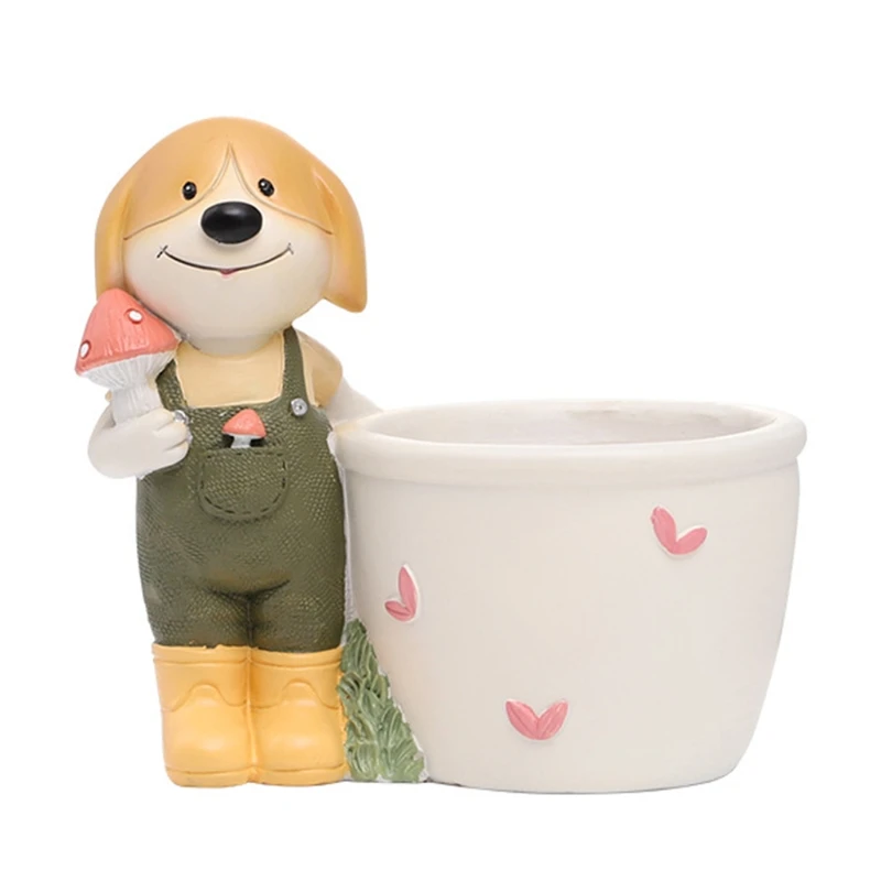 Цветочный горшок с мультяшными щенками суккулентами ваза для собачьих животных