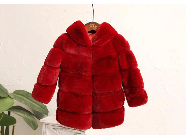 Dollplus/новое зимнее пальто с мехом для девочек элегантные толстые теплые меховые куртки для маленьких девочек, парка детская верхняя одежда детское пальто