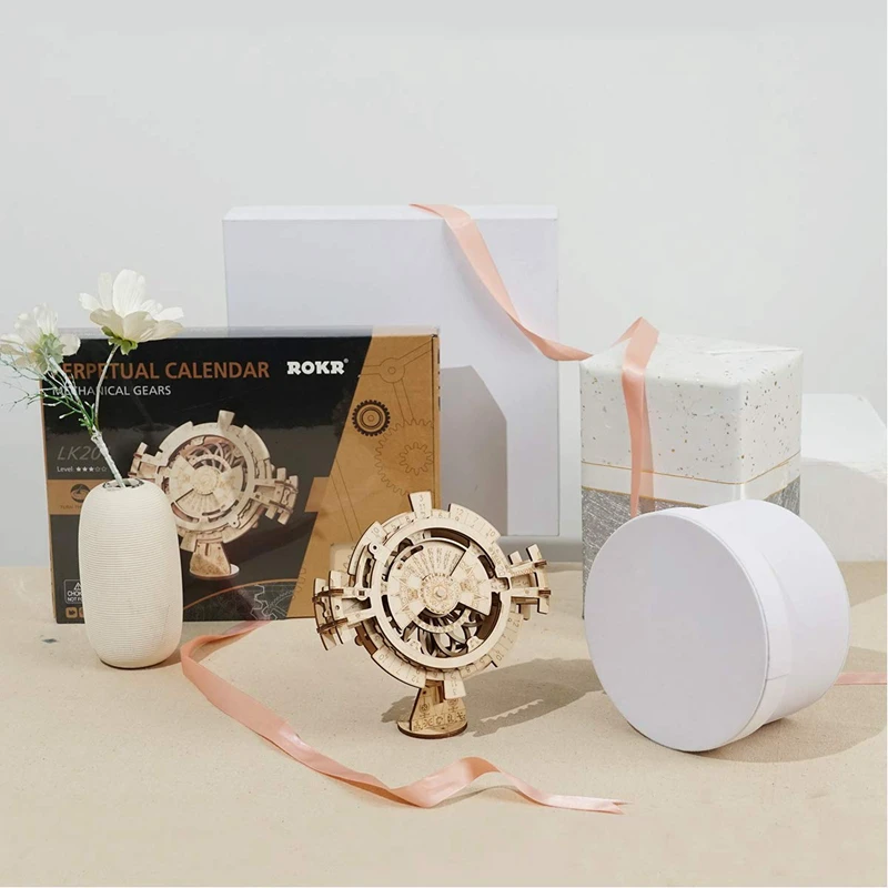 Robotime креативные DIY вечный календарь деревянная модель строительные наборы сборка игрушка подарок для детей и взрослых дропшиппинг LK201