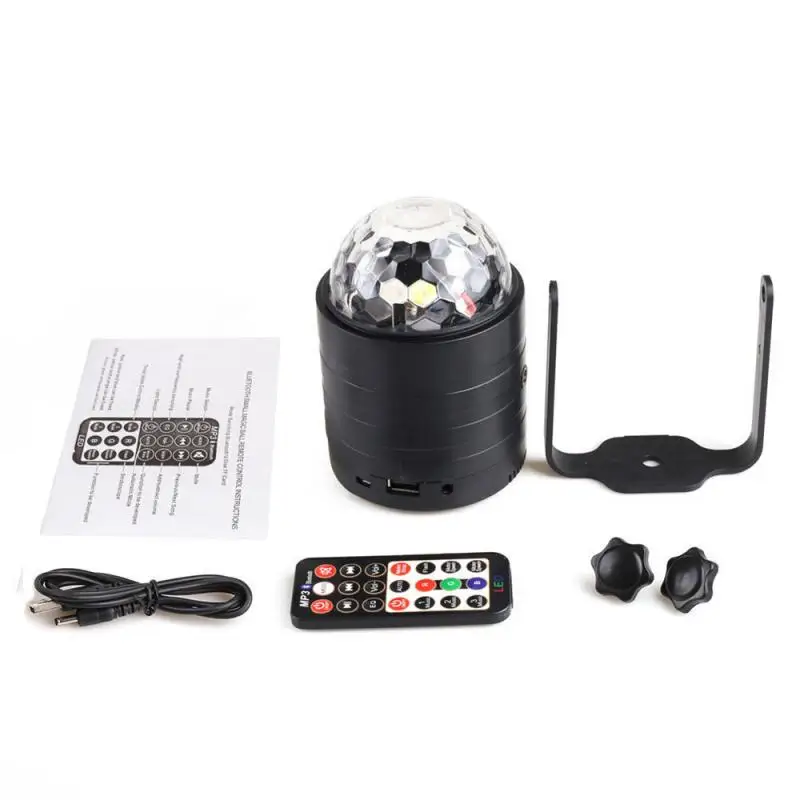 

US EU USB Bluetooth Starry Sky Light LED Projector Colorful Rotating Ball Magic Light Remote Control Flashing Stage Light
