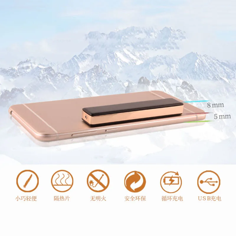 USB зажигалка с длинной полосой электрическая зарядка прикуриватель
