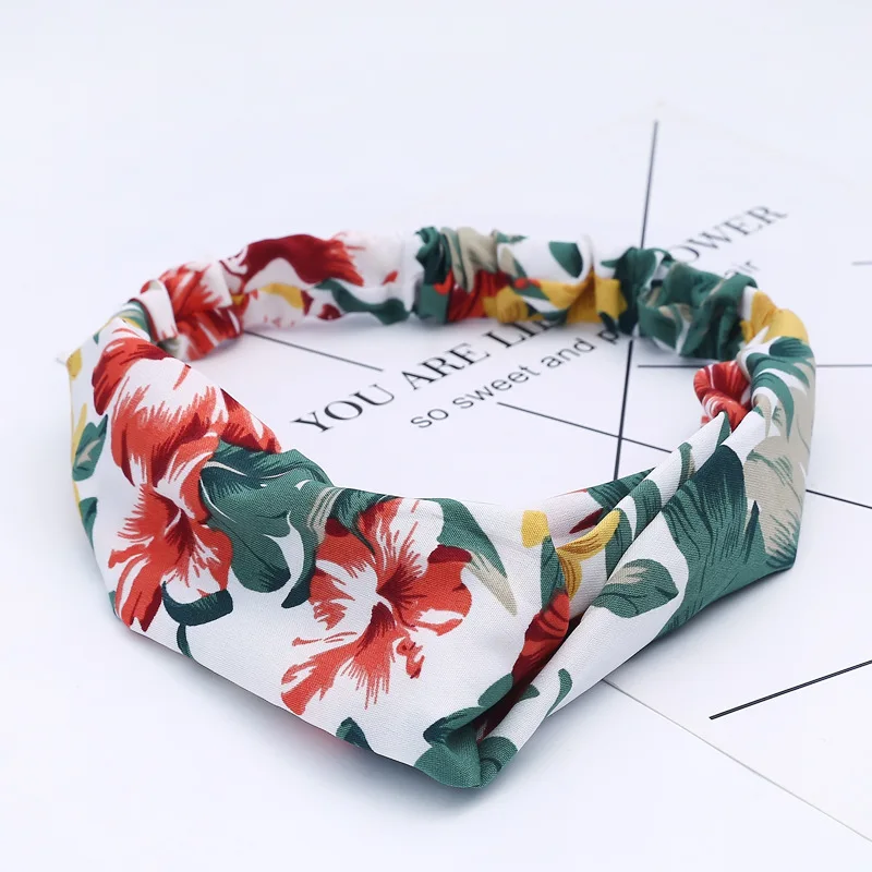 

Multiple Colour Hair Tie For Women Cross Top Knot Elastic Twisted Knotted Headwrap Chiffon HairHand Women Headband Accessories F