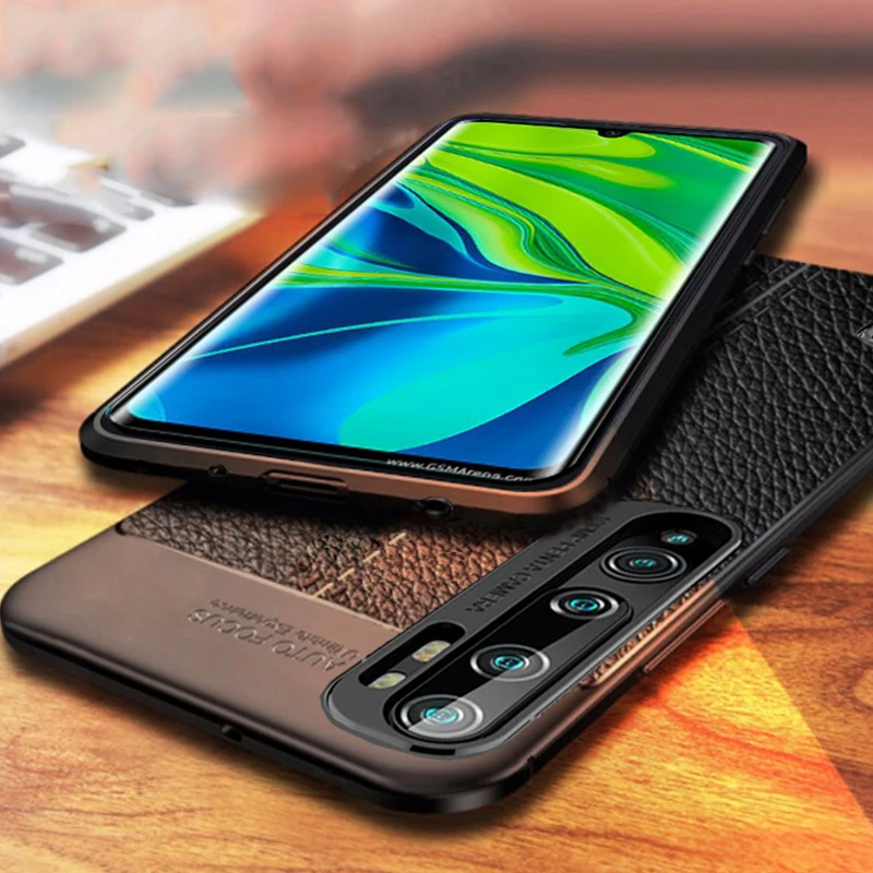Чехол для Xiaomi mi Note 10 ультратонкий кожаный мягкий силиконовый чехол из ТПУ