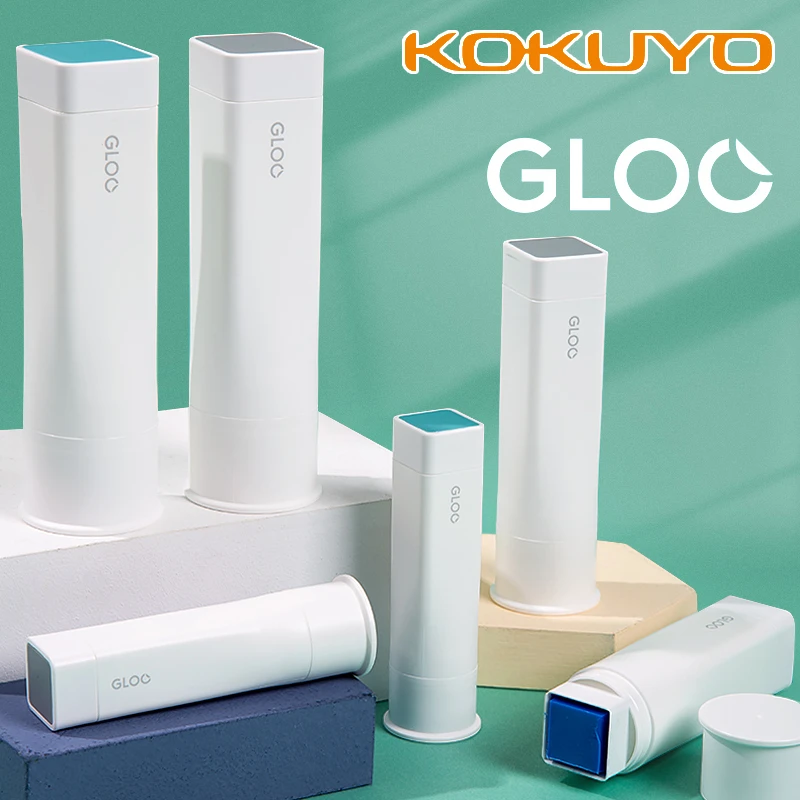 Клей-карандаш KOKUYO GLOO сине-белый однотонный клей под прямым углом клейкая паста