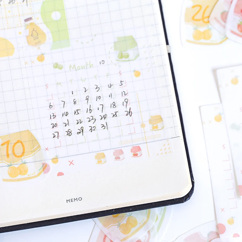 64 pcs/Pack Creative Month Calendar Writable Paper Stickers Decoration DIY Album Diary Scrapbooking Label Stationery | Канцтовары для